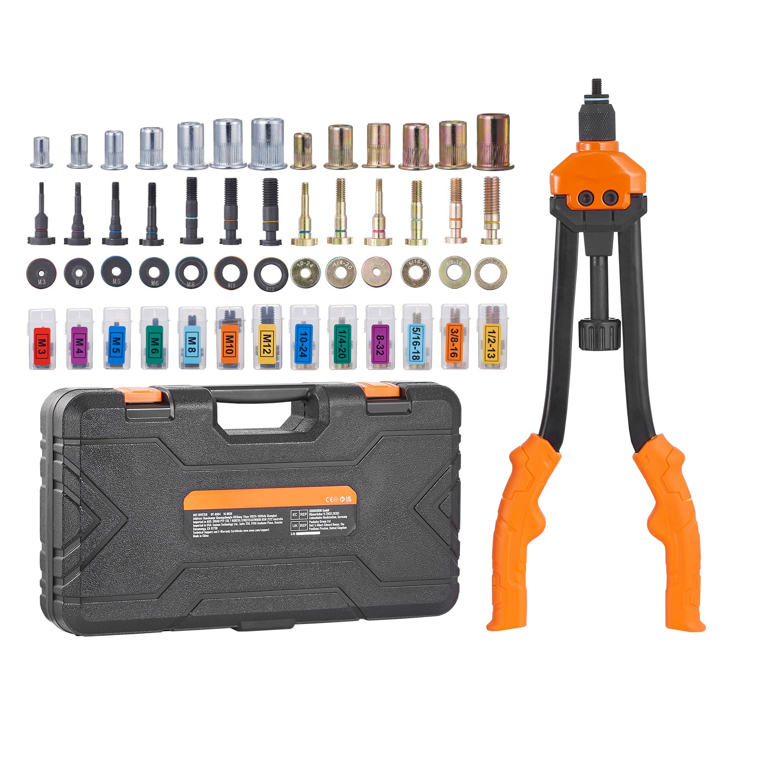 Professional Rivet Nut Tool Set With Mandrels And Carrying Case_voghion.com